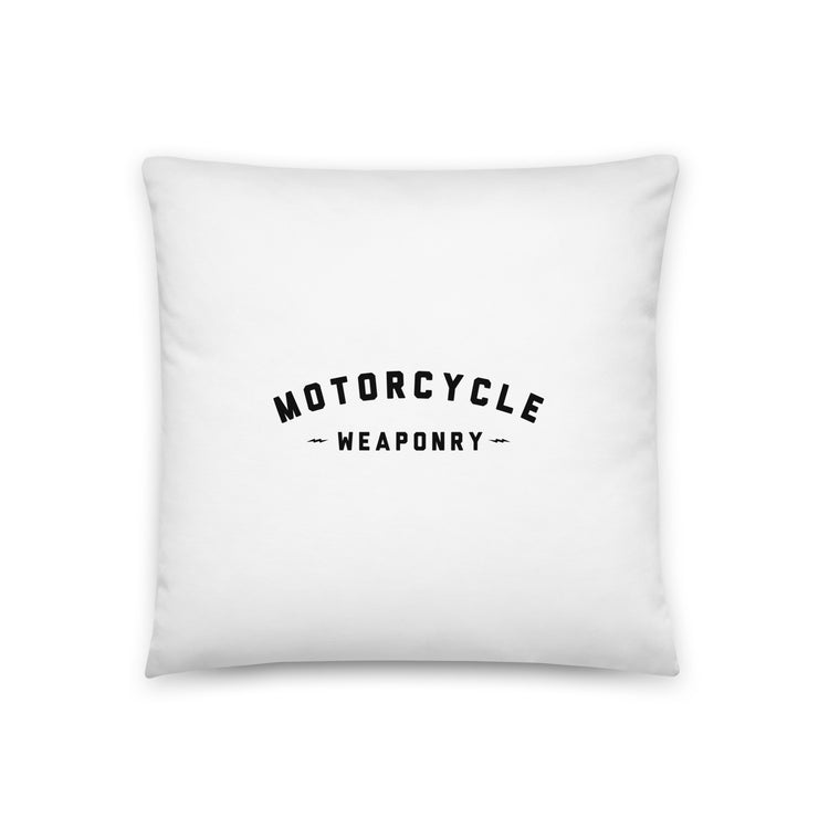 Motorcycle Weaponry Pillow (White)