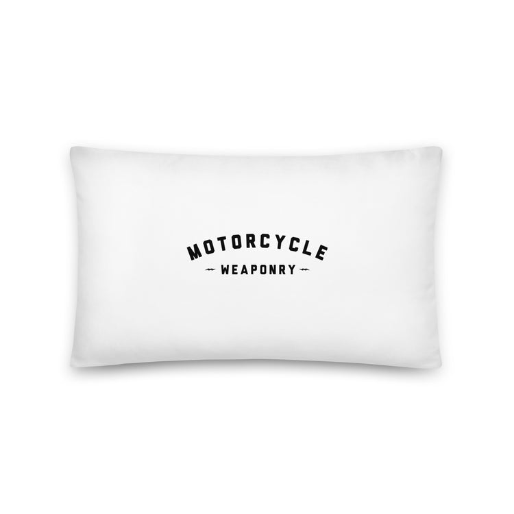 Motorcycle Weaponry Pillow (White)