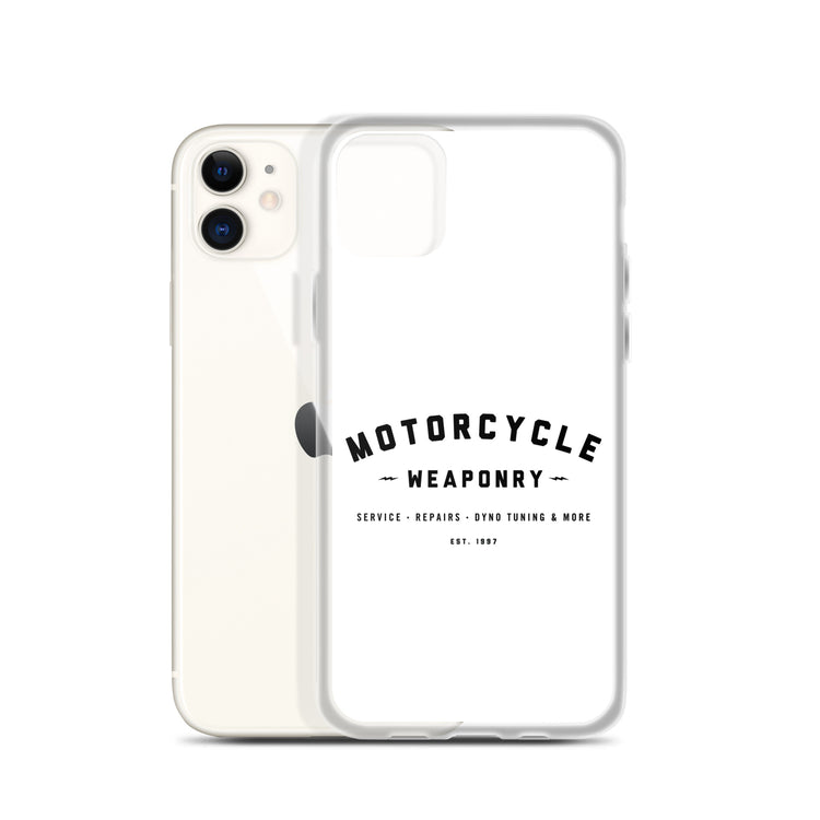 Motorcycle Weaponry iPhone Case (White)