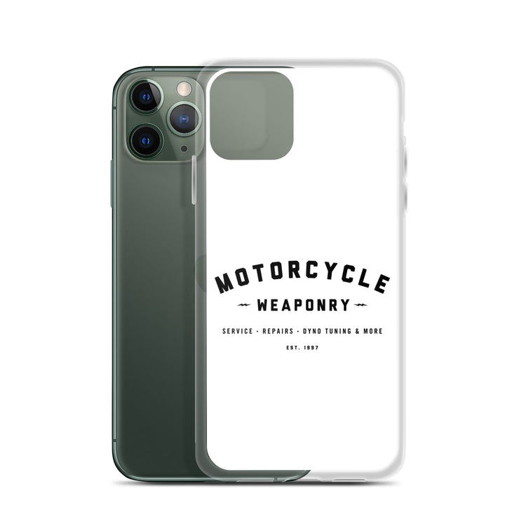Motorcycle Weaponry iPhone Case (White)