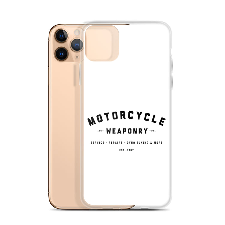 Motorcycle Weaponry iPhone Case (White)