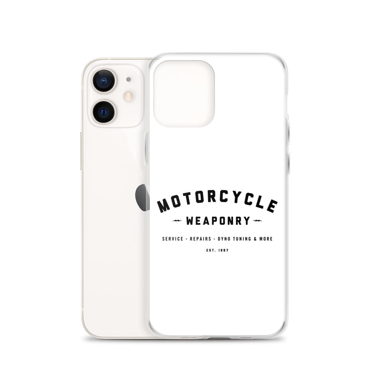 Motorcycle Weaponry iPhone Case (White)