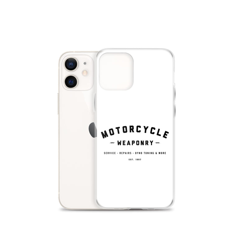 Motorcycle Weaponry iPhone Case (White)