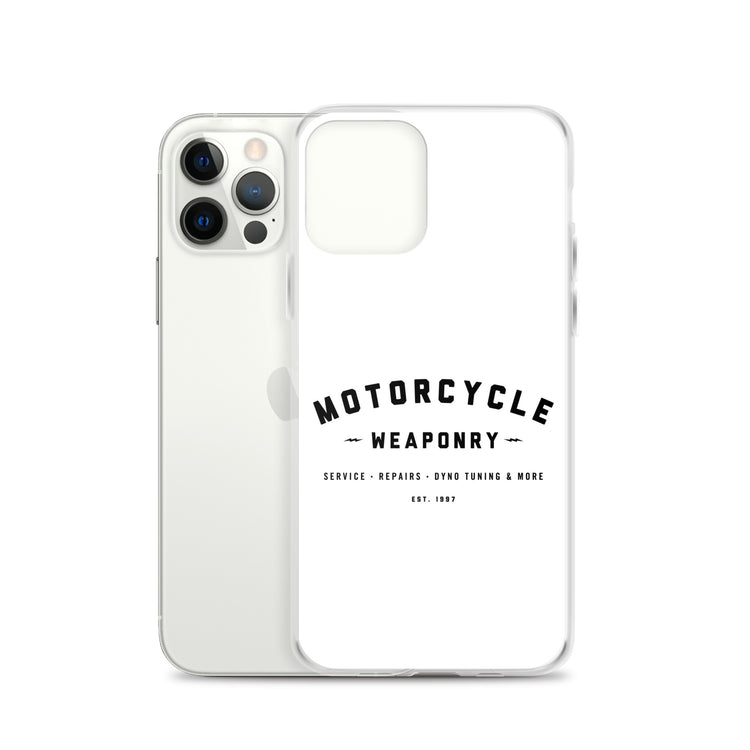Motorcycle Weaponry iPhone Case (White)