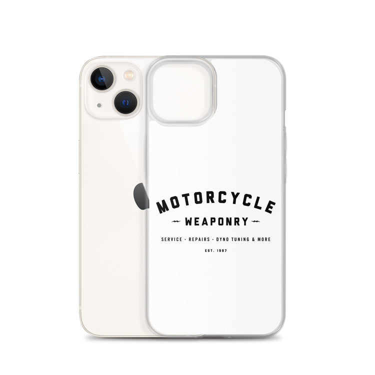 Motorcycle Weaponry iPhone Case (White)