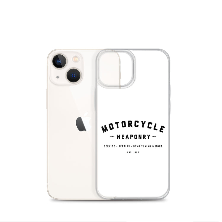 Motorcycle Weaponry iPhone Case (White)