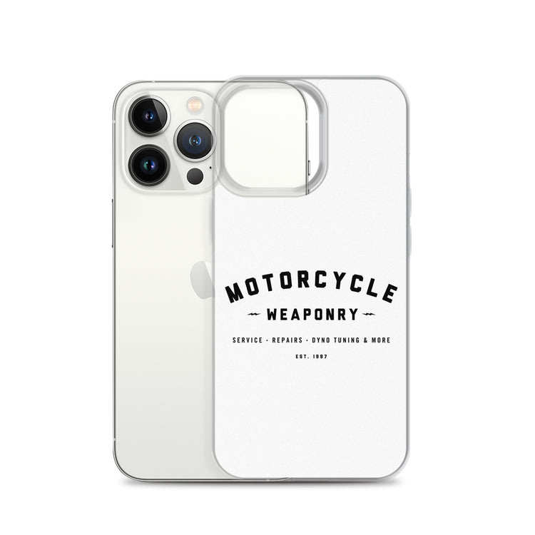 Motorcycle Weaponry iPhone Case (White)