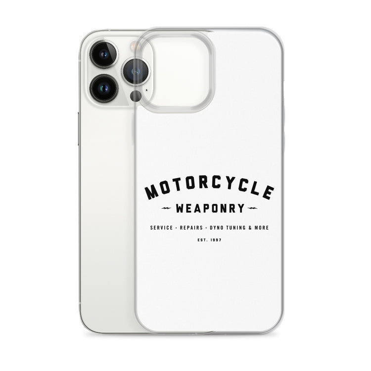 Motorcycle Weaponry iPhone Case (White)