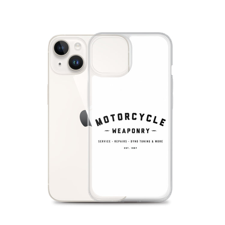 Motorcycle Weaponry iPhone Case (White)