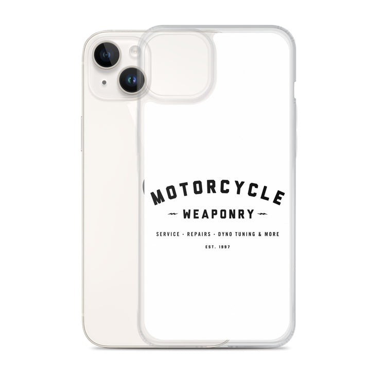 Motorcycle Weaponry iPhone Case (White)