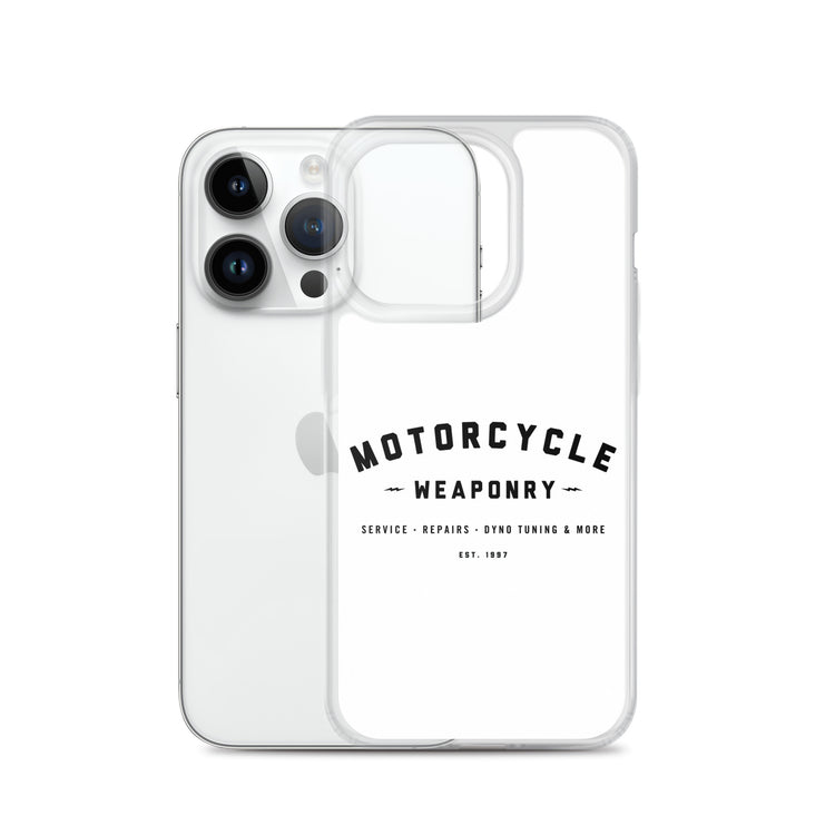 Motorcycle Weaponry iPhone Case (White)