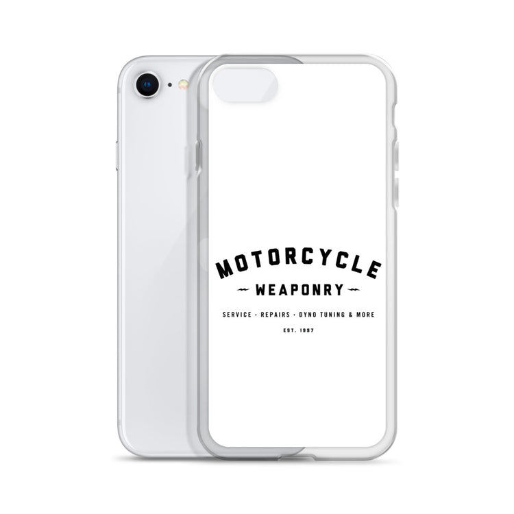 Motorcycle Weaponry iPhone Case (White)