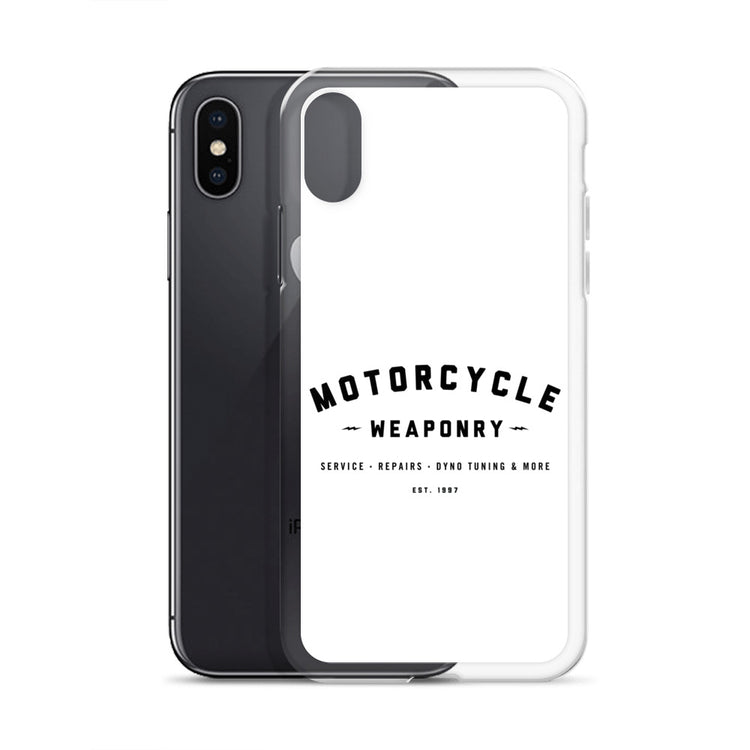 Motorcycle Weaponry iPhone Case (White)