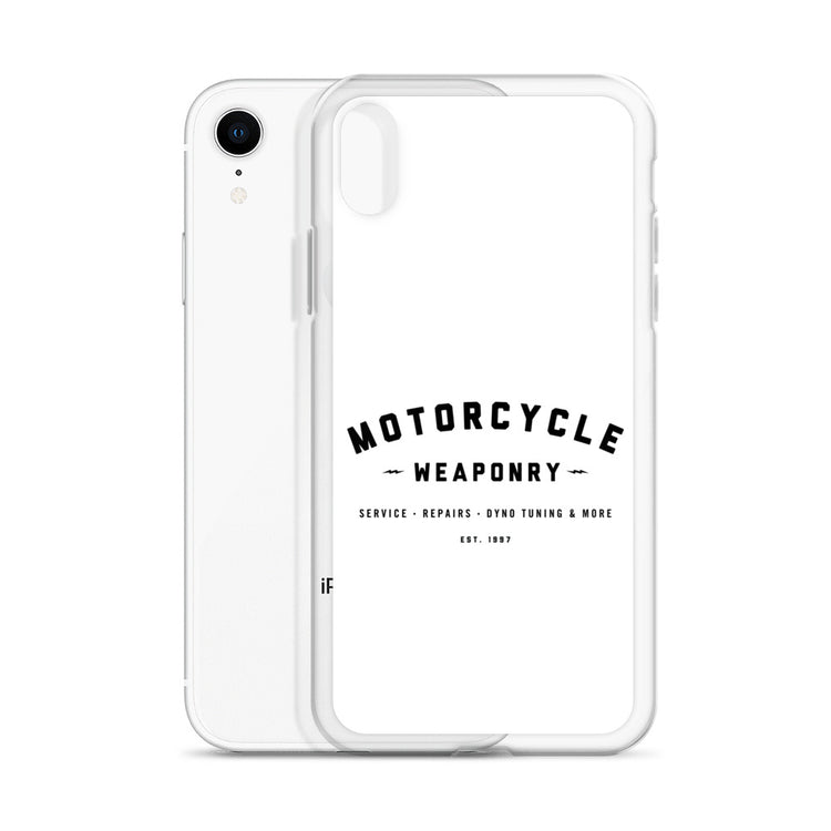 Motorcycle Weaponry iPhone Case (White)