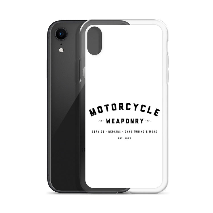 Motorcycle Weaponry iPhone Case (White)