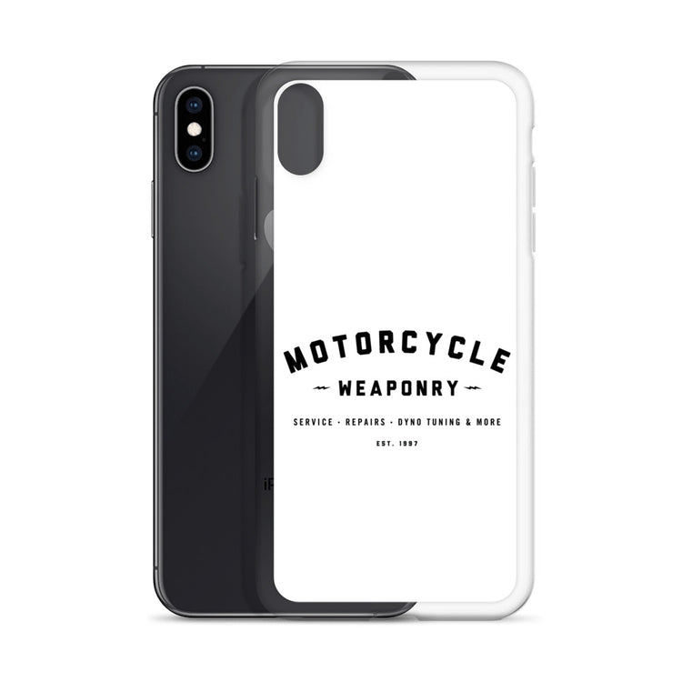 Motorcycle Weaponry iPhone Case (White)