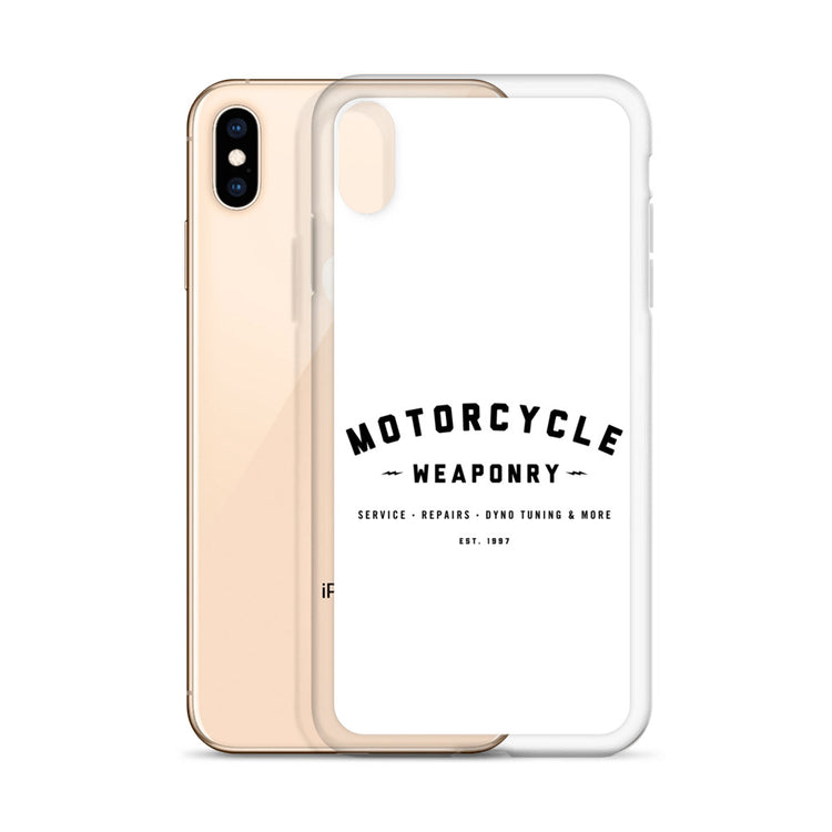 Motorcycle Weaponry iPhone Case (White)