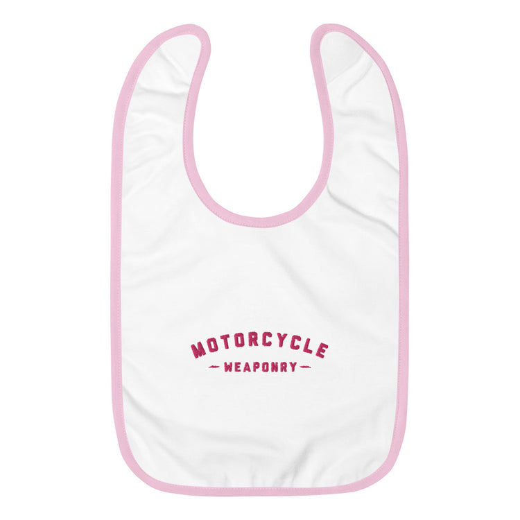 Motorcycle Weaponry Baby Bib (Embroidered)