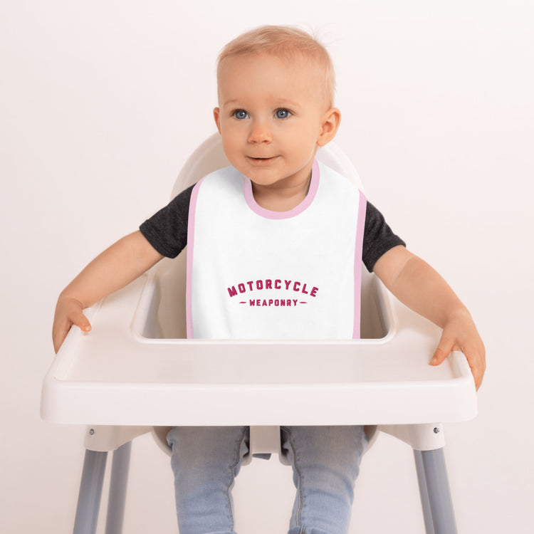 Motorcycle Weaponry Baby Bib (Embroidered)