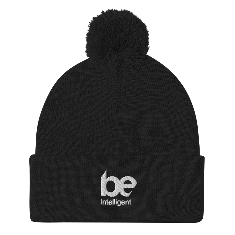 Be Intelligent Pom-Pom Beanie (Embroidered)