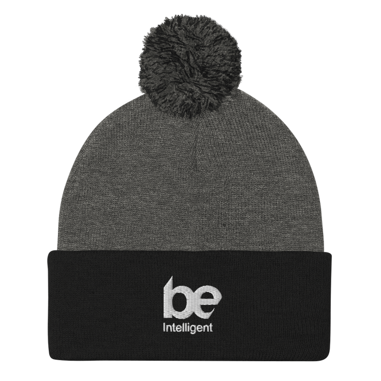 Be Intelligent Pom-Pom Beanie (Embroidered)