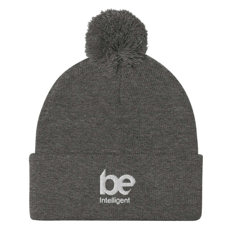 Be Intelligent Pom-Pom Beanie (Embroidered)