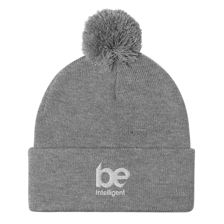 Be Intelligent Pom-Pom Beanie (Embroidered)