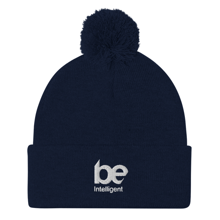 Be Intelligent Pom-Pom Beanie (Embroidered)
