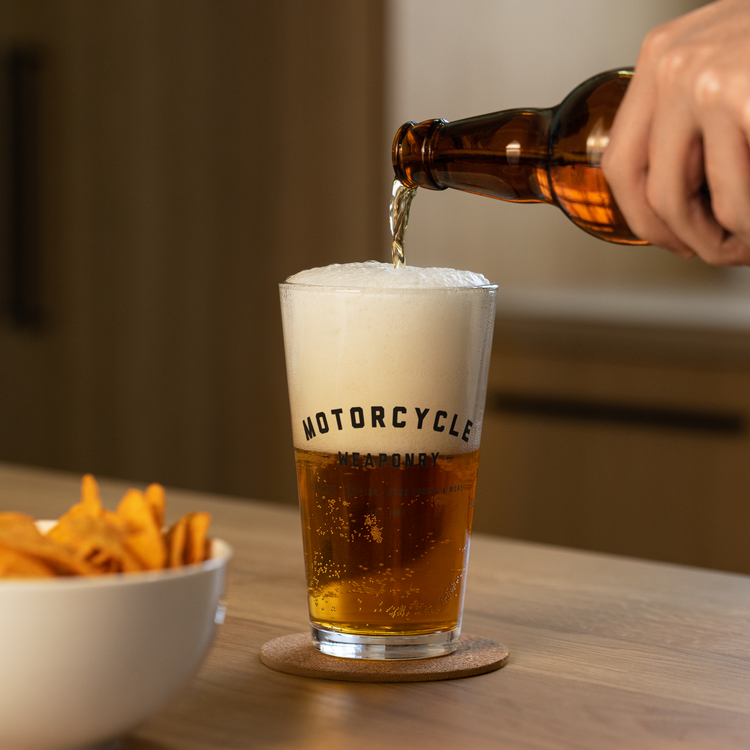 Motorcycle Weaponry Pint Glass