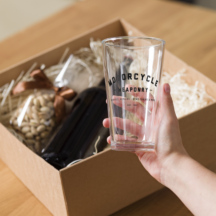 Motorcycle Weaponry Pint Glass