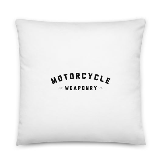 Motorcycle Weaponry Pillow (White)
