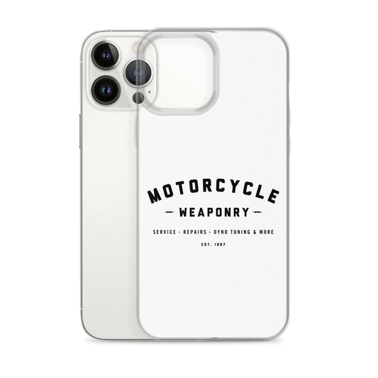 Motorcycle Weaponry iPhone Case (White)