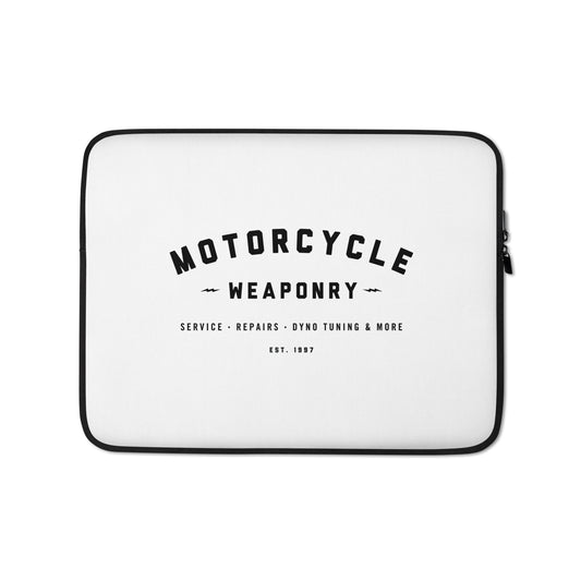 Motorcycle Weaponry Laptop Sleeve (White)