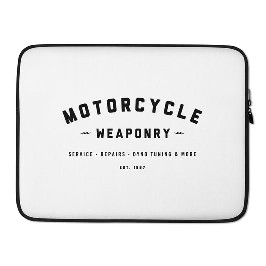 Motorcycle Weaponry Laptop Sleeve (White)