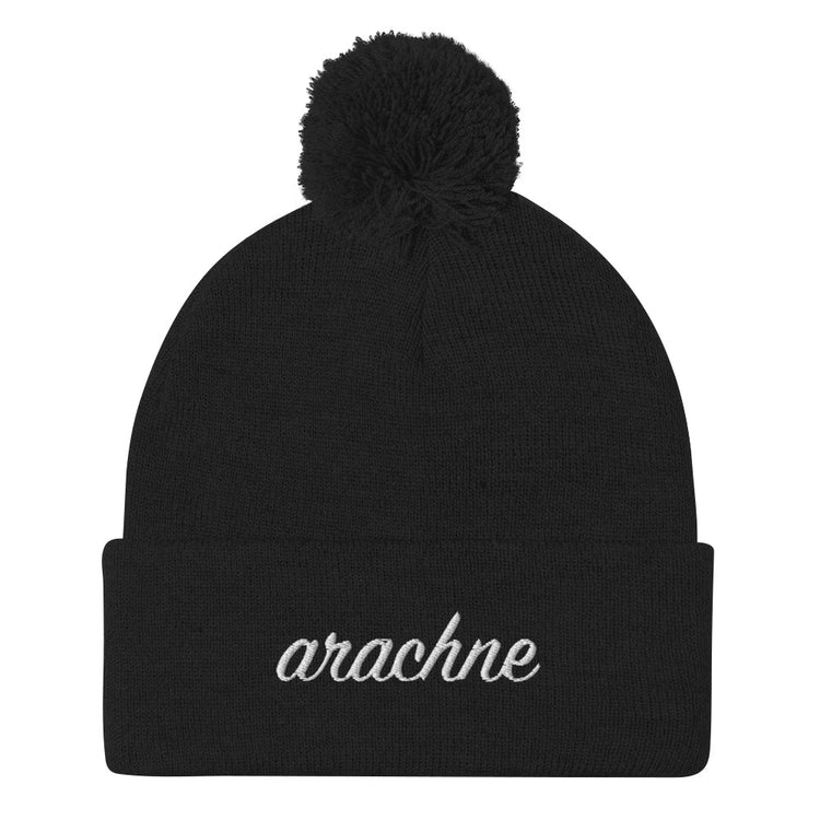 Arachne Pom-Pom Beanie (Embroidered)