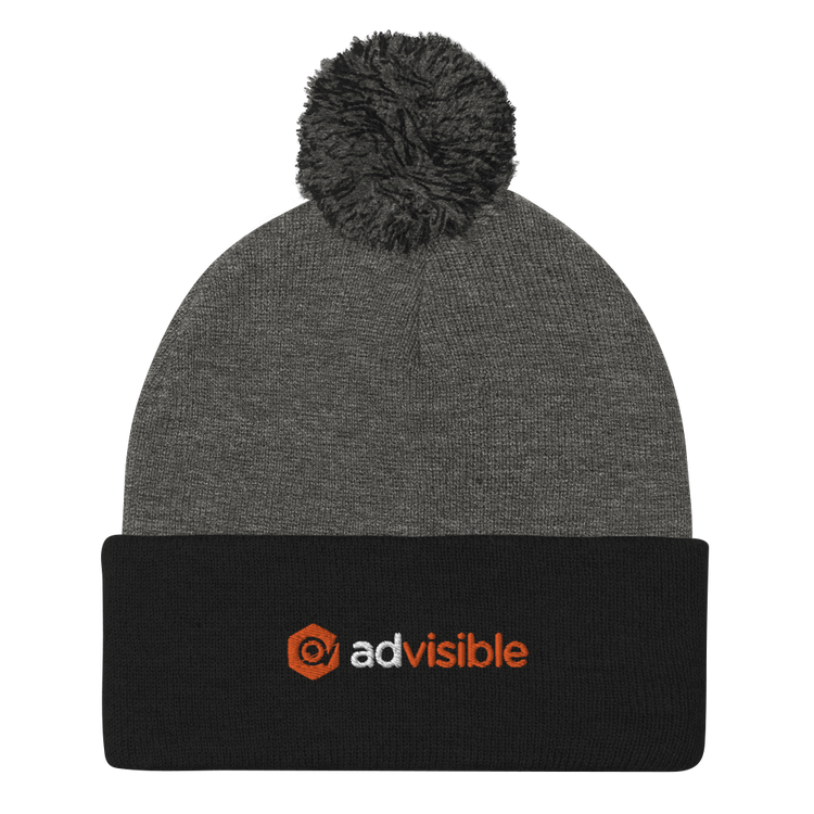 AdVisible Pom-Pom Beanie (Embroidered)