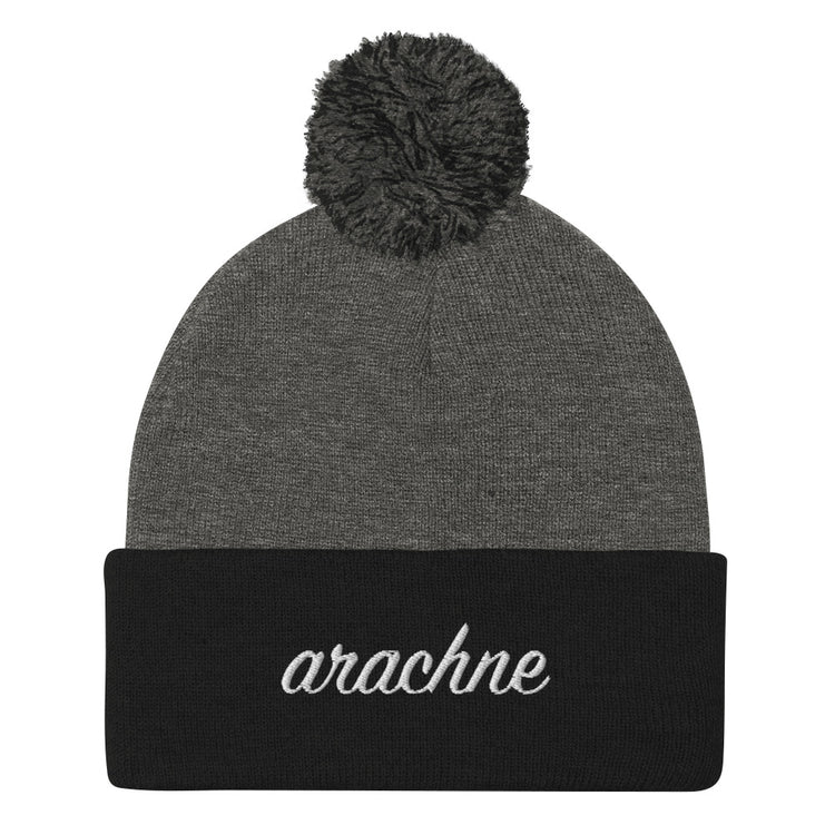 Arachne Pom-Pom Beanie (Embroidered)