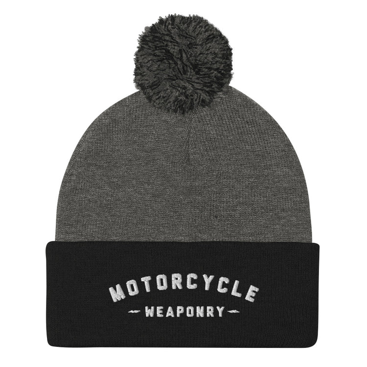 Motorcycle Weaponry Pom-Pom Beanie (Embroidered)