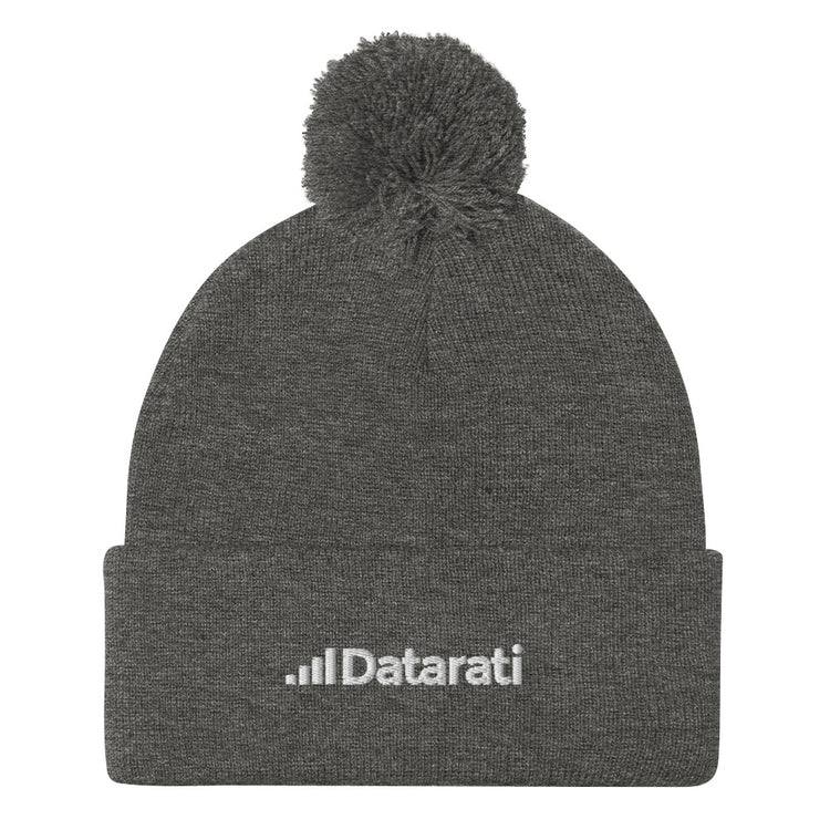 Datarati Pom-Pom Beanie (Embroidered)