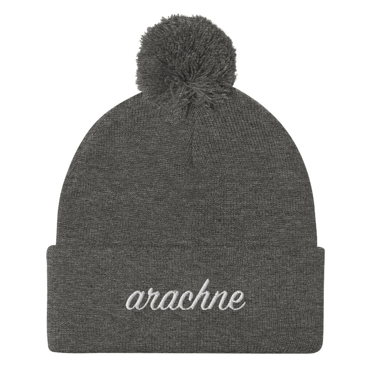 Arachne Pom-Pom Beanie (Embroidered)