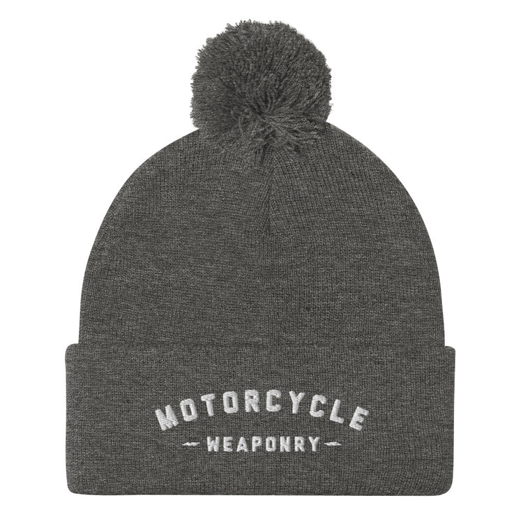 Motorcycle Weaponry Pom-Pom Beanie (Embroidered)