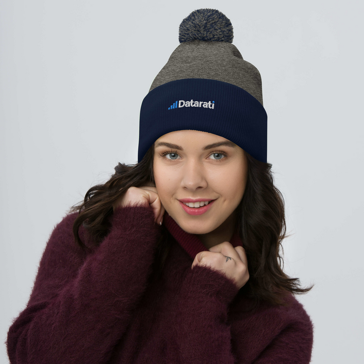 Datarati Pom-Pom Beanie (Embroidered)