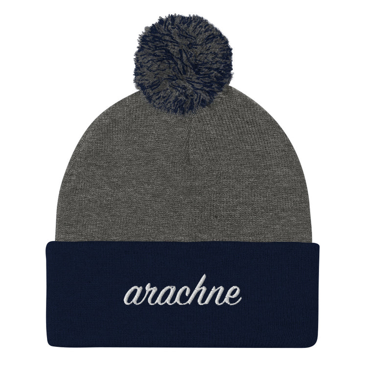 Arachne Pom-Pom Beanie (Embroidered)