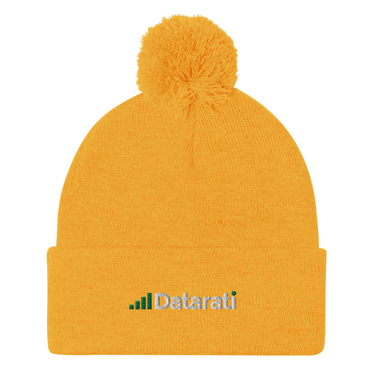 Datarati Pom-Pom Beanie (Embroidered)