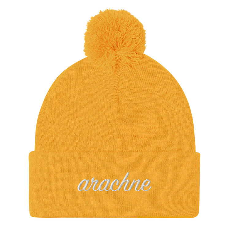 Arachne Pom-Pom Beanie (Embroidered)