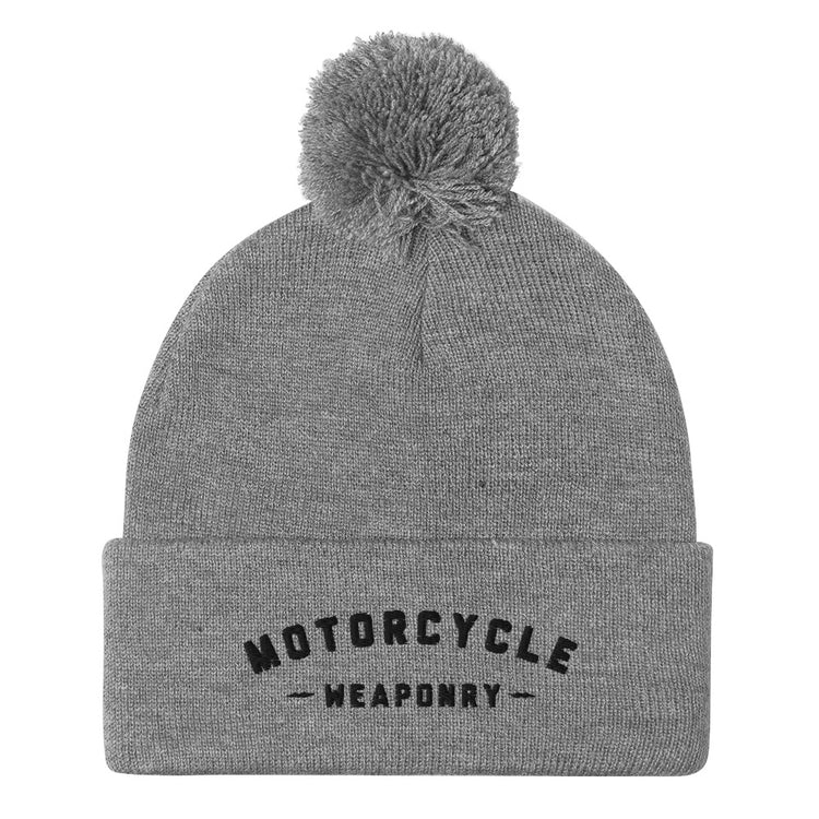 Motorcycle Weaponry Pom-Pom Beanie (Embroidered)