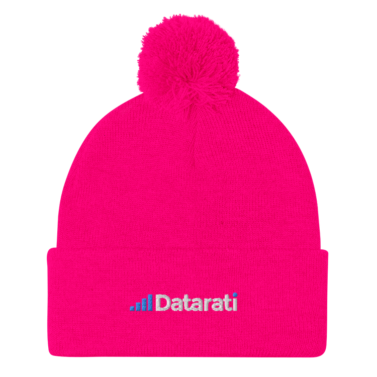 Datarati Pom-Pom Beanie (Embroidered)