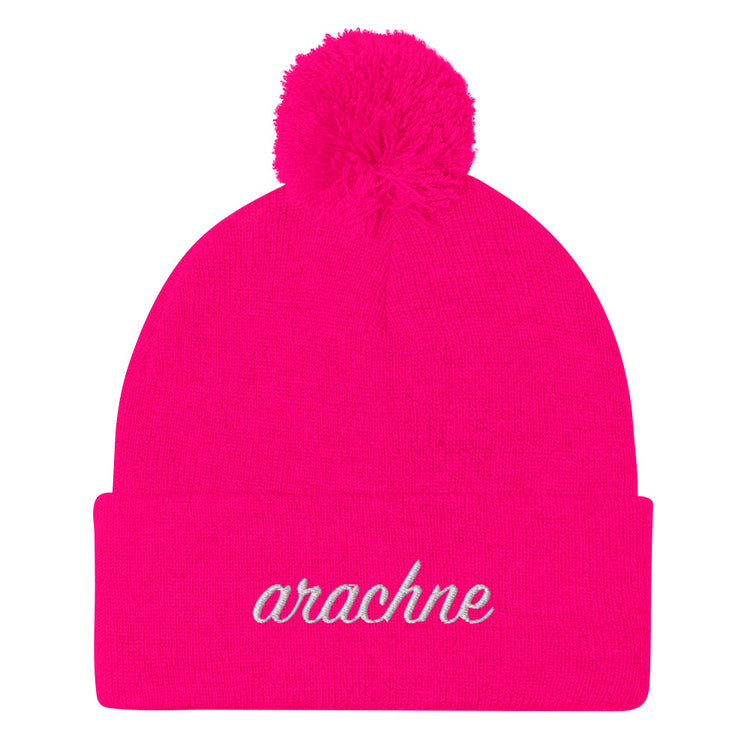 Arachne Pom-Pom Beanie (Embroidered)