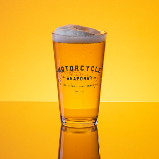 Motorcycle Weaponry Pint Glass