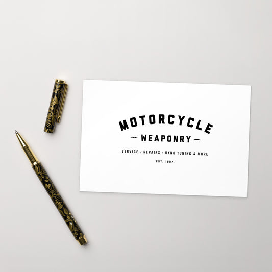 Motorcycle Weaponry Postcard